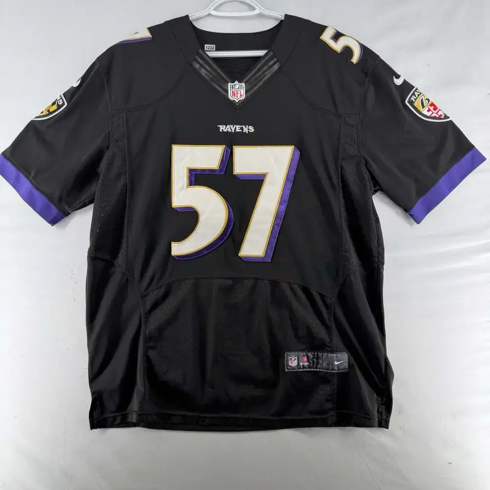 1232 Large Nike NFL Baltimore Ravens C.J. Mosley #57 Game Jersey